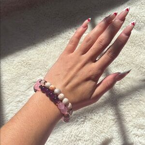 Crystal Bracelet Bundle – Rose Quartz, Garnet, Rhodonite, Opal, Quartz